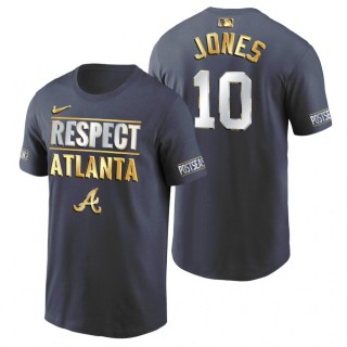 Atlanta Braves Chipper Jones Navy 2020 Postseason Golden Edition T-Shirt