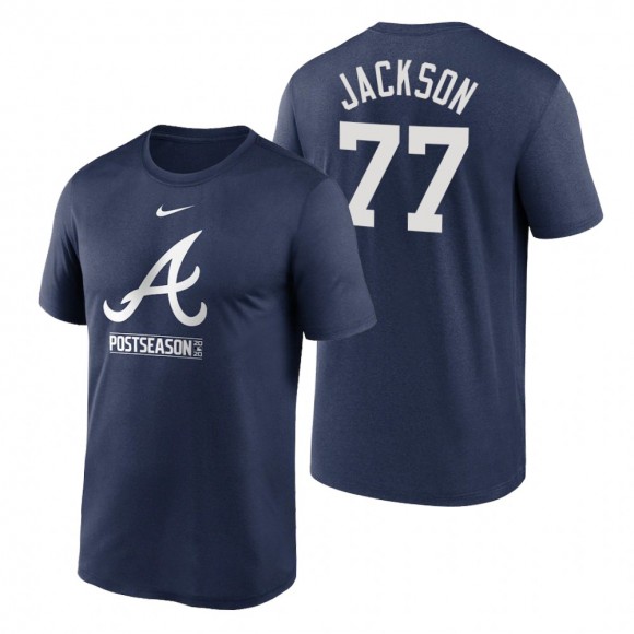 Atlanta Braves Luke Jackson Navy 2020 Postseason Authentic Collection T-Shirt
