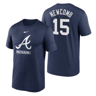 Atlanta Braves Sean Newcomb Navy 2020 Postseason Authentic Collection T-Shirt