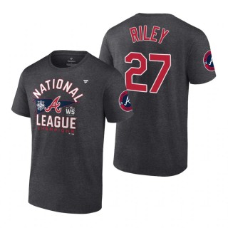 Atlanta Braves Austin Riley Charcoal 2021 National League Champions T-Shirt