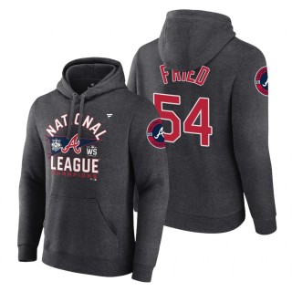 Atlanta Braves Max Fried Charcoal 2021 National League Champions Hoodie