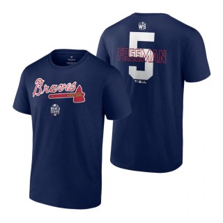 Atlanta Braves Freddie Freeman Navy 2021 World Series Big Tall Closer T-Shirt