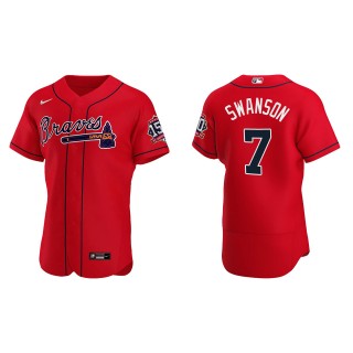 Dansby Swanson Red 2021 World Series 150th Anniversary Jersey