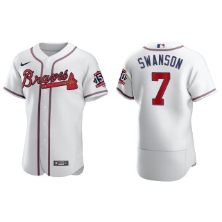 Dansby Swanson White 2021 World Series 150th Anniversary Jersey