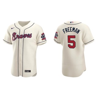 Freddie Freeman Cream 2021 World Series 150th Anniversary Jersey