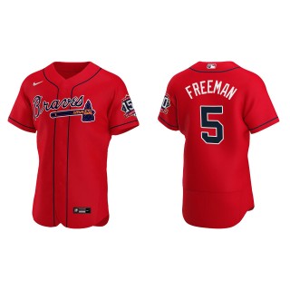 Freddie Freeman Red 2021 World Series 150th Anniversary Jersey