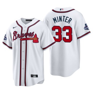 A.J. Minter Atlanta Braves Nike White 2021 World Series Champions Replica Jersey