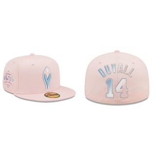 Adam Duvall Atlanta Braves Pink 150th Anniversary Undervisor 59FIFTY Fitted Hat