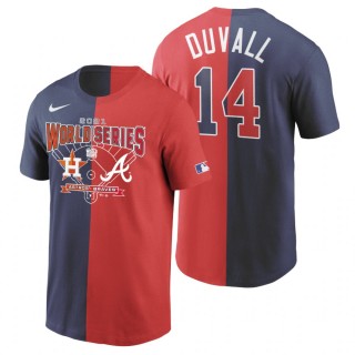 Atlanta Braves Adam Duvall Charcoal 2021 World Series Matchup Split T-Shirt