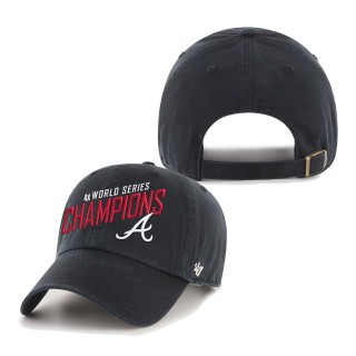 Atlanta Braves '47 4-Time World Series Champions Clean Up Adjustable Hat Black