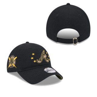 Atlanta Braves Black 2024 Armed Forces Day 9TWENTY Adjustable Hat