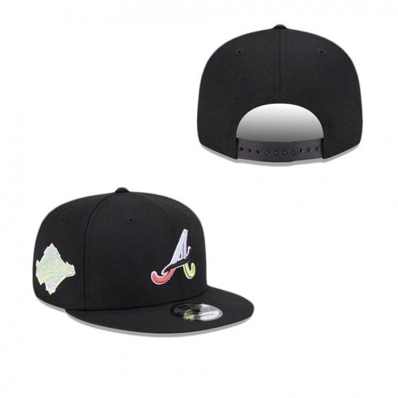 Atlanta Braves Colorpack Black 9FIFTY Snapback Hat