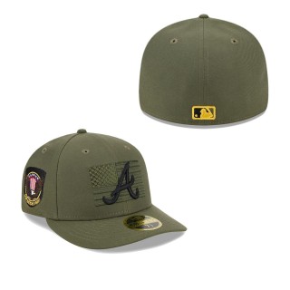 Men's Atlanta Braves Green 2023 Armed Forces Day Low Profile 59FIFTY Fitted Hat