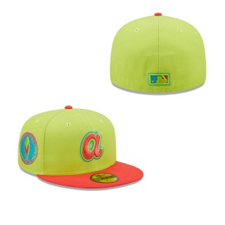 Men's Atlanta Braves Green Red 1972 MLB All-Star Game Cyber Highlighter 59FIFTY Fitted Hat