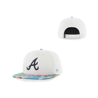 Atlanta Braves Hurley x '47 White Paradise Captain Snapback Hat