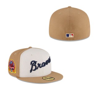 Atlanta Braves Just Caps Khaki 59FIFTY Fitted Hat