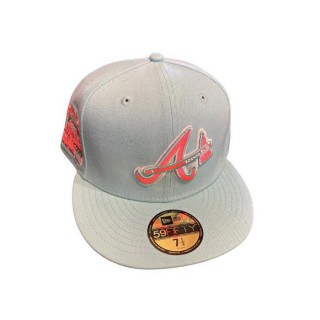 Atlanta Braves Light Gray Hot Pink 2000 All Star Game 59FIFTY Fitted Hat
