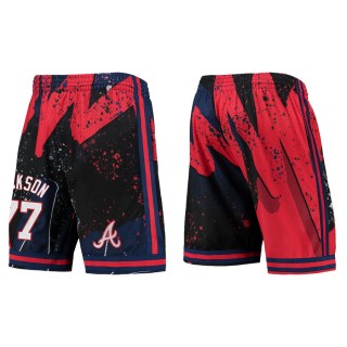 Men's Luke Jackson Atlanta Braves Mitchell & Ness Red Hyper Hoops Shorts