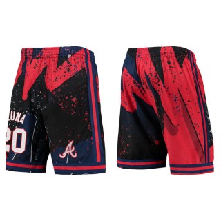 Men's Marcell Ozuna Atlanta Braves Mitchell & Ness Red Hyper Hoops Shorts