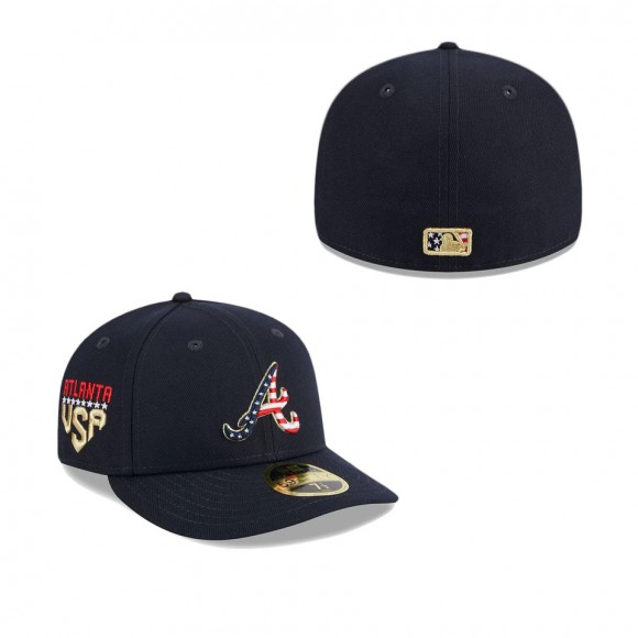 Atlanta Braves Navy 2023 Fourth of July Low Profile 59FIFTY Fitted Hat