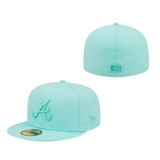 Atlanta Braves New Era Icon Color Pack 59FIFTY Fitted Hat Turquoise