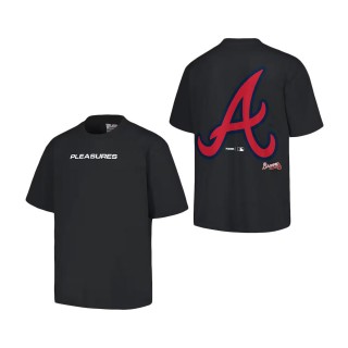 Atlanta Braves PLEASURES Black Ballpark T-Shirt