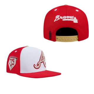 Atlanta Braves Pro Standard Strawberry Ice Cream Drip Snapback Hat White Red