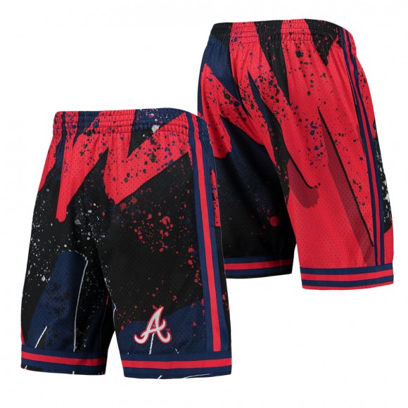 Atlanta Braves Mitchell & Ness Red Hyper Hoops Shorts