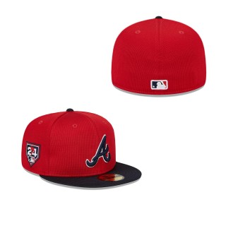 Atlanta Braves Red Navy 2024 Spring Training 59FIFTY Fitted Hat