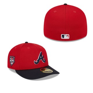 Atlanta Braves Red Navy 2024 Spring Training Low Profile 59FIFTY Fitted Hat
