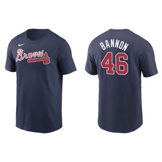 Men's Atlanta Braves Rylan Bannon Navy Name & Number T-Shirt