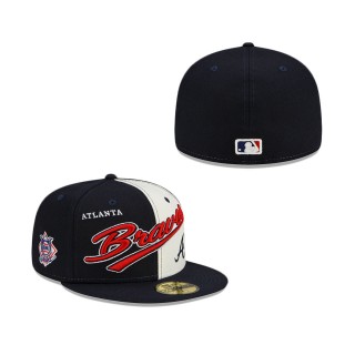 Atlanta Braves Split Front 59FIFTY Fitted Hat