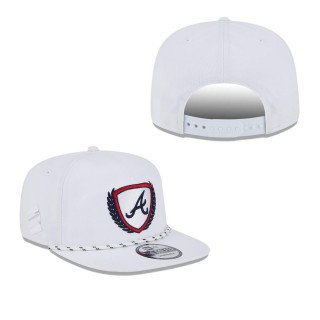 Men's Atlanta Braves White Golfer Tee 9FIFTY Snapback Hat