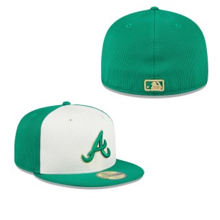 Atlanta Braves White Green 2024 St. Patrick's Day 59FIFTY Fitted Hat