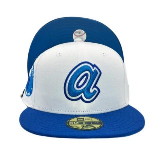 Atlanta Braves White Seablue 1972 All Star Game 59FIFTY Fitted Hat