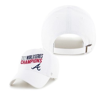 Atlanta Braves '47 Women's 2021 World Series Champions Wave Clean Up Adjustable Hat White