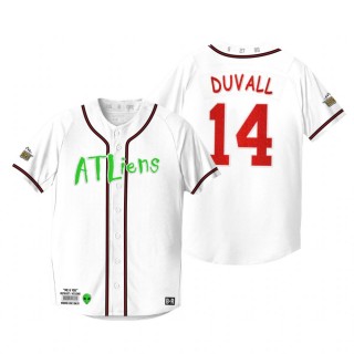 Atlanta Braves Adam Duvall White 25th Anniversary Outkast Atliens Jersey