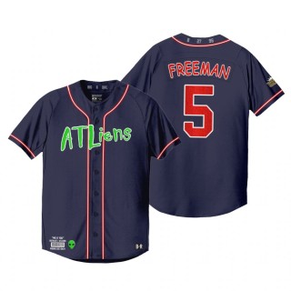 Atlanta Braves Freddie Freeman Navy Outkast 25th Anniversary Baseball Atliens Jersey