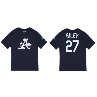Austin Riley Atlanta Braves Navy Clouds T-Shirt