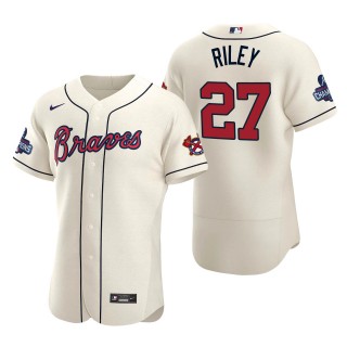 Austin Riley Atlanta Braves Nike Cream Alternate 2021 World Series Champions Authentic Jersey