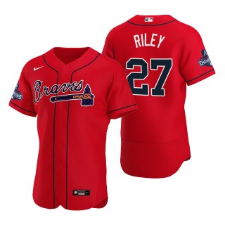 Austin Riley Atlanta Braves Nike Red Alternate 2021 World Series Champions Authentic Jersey