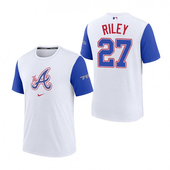 Austin Riley Atlanta Braves White Royal 2023 City Connect Authentic Collection Legend T-Shirt