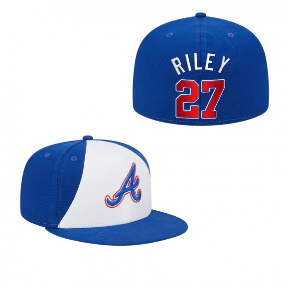 Austin Riley Atlanta Braves White Royal 2023 City Connect Fitted Hat