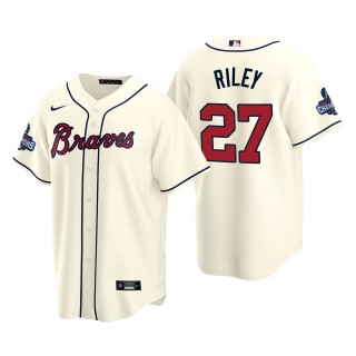Austin Riley Men's Atlanta Braves Nike Cream Alternate 2021 World Series Champions Replica Jersey