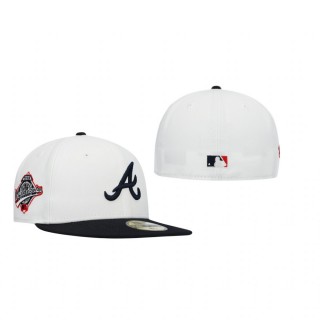 Atlanta Braves White Navy 1995 World Series Two-Tone 59FIFTY Hat