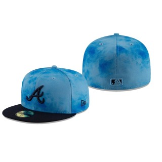 Atlanta Braves Blue Navy 2019 Father's Day On-Field 59FIFTY Fitted Hat