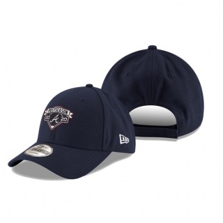 Atlanta Braves Navy 2020 Postseason Locker Room 9FORTY Adjustable Hat