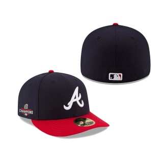 Atlanta Braves New Era 2021 World Series Champions Home Sidepatch Low Profile 59FIFTY Fitted Hat Navy Red
