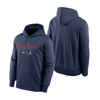 Atlanta Braves Navy 2021 World Series Authentic Dugout Pullover Hoodie