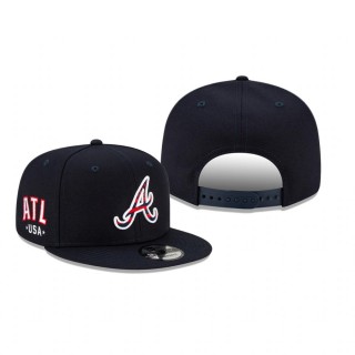 Atlanta Braves Navy 4th of July 9FIFTY Adjustable Hat